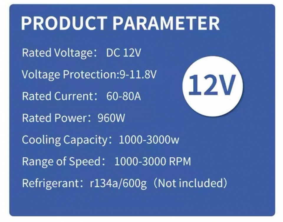 parametri climatizzatore 12v